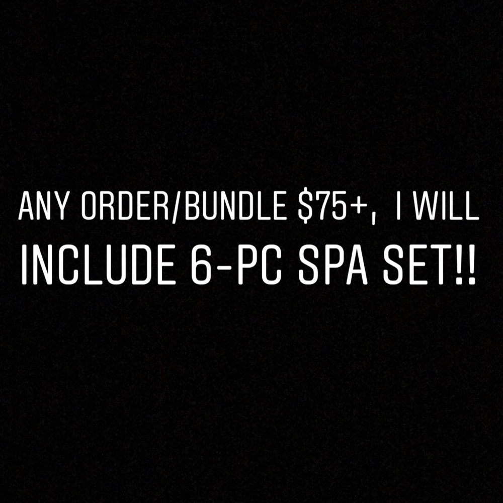 Bath set included any order $60+